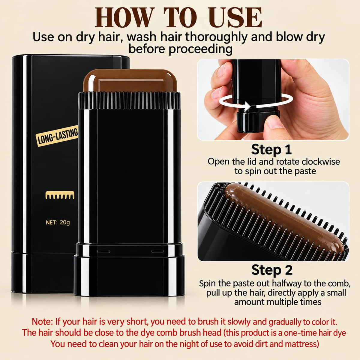 Hair Dye Comb Applicator Tool