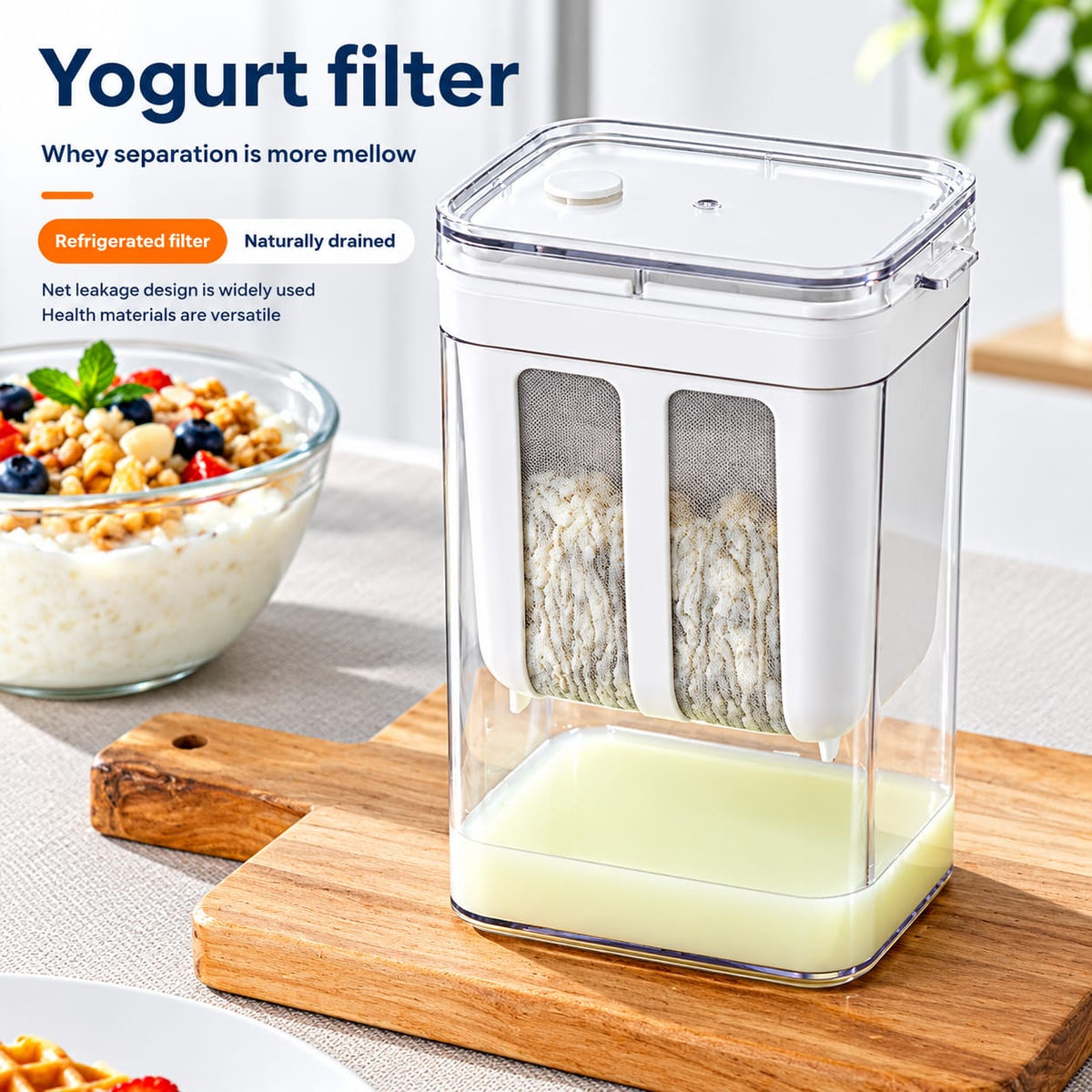 Multifunctional Yoghurt Filter With Fine Mesh Strainer