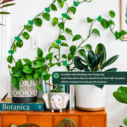 Leaf-Shaped Plant Climbing Wall Fixture Clips