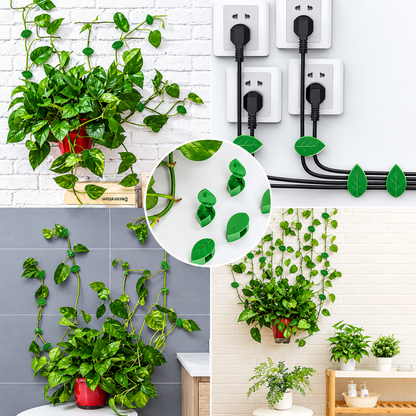 Leaf-Shaped Plant Climbing Wall Fixture Clips