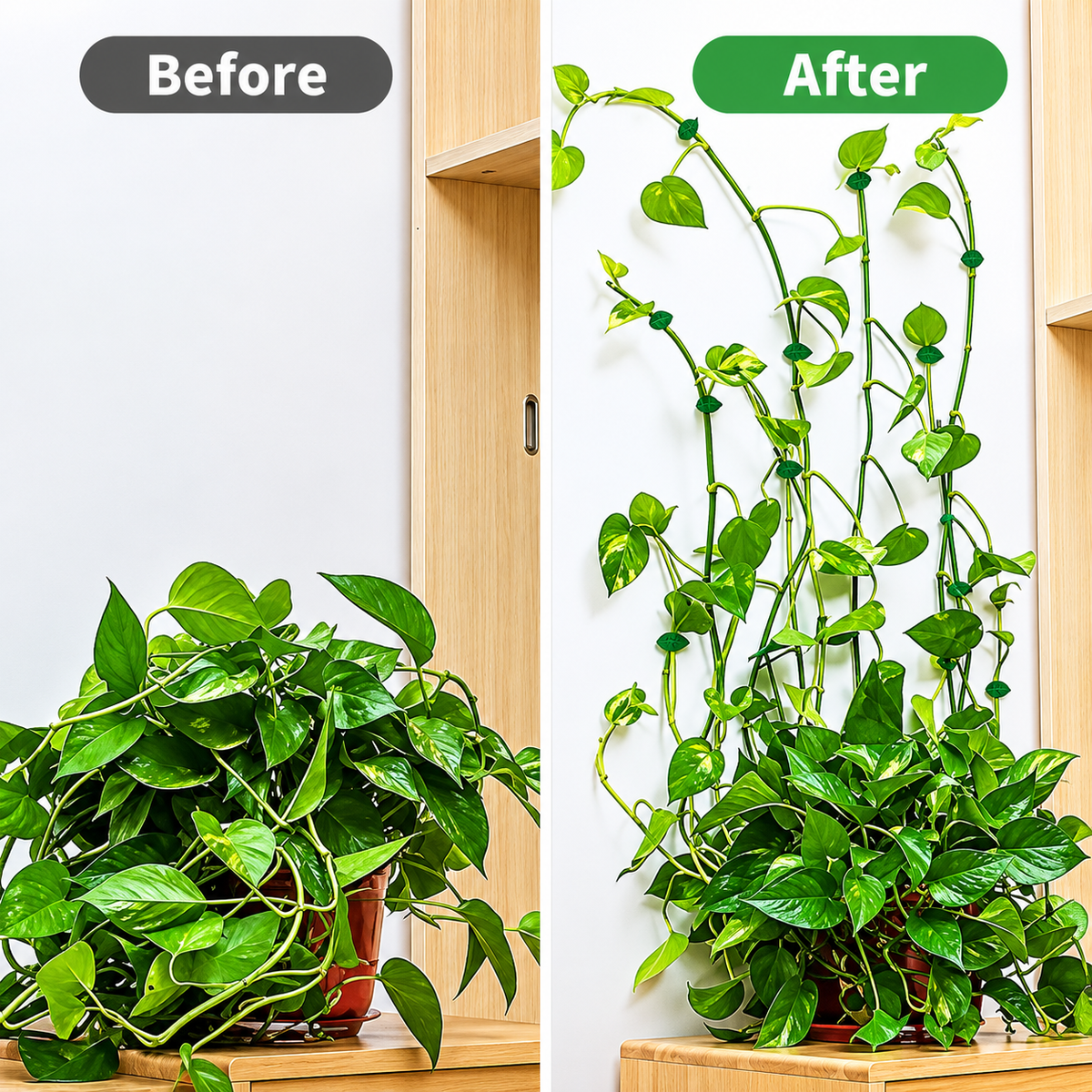 Leaf-Shaped Plant Climbing Wall Fixture Clips