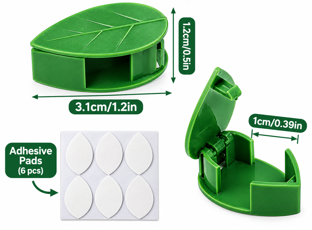 Leaf-Shaped Plant Climbing Wall Fixture Clips